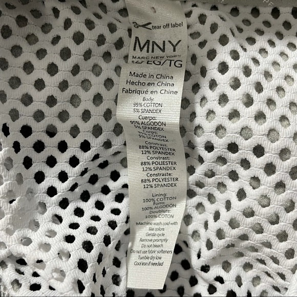 ANDREW MARC MNY mesh dropped shoulder cropped hooded active sweatshirt |… - Picture 6 of 6